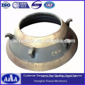 High manganese steel casting concave and mantle cone crusher bowl liner cone crusher liner for hp300 cones